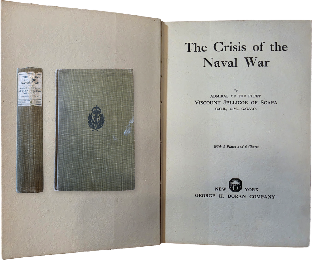The Crisis of the Naval War &mdash; cover, spine and title page